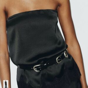 Zara Black Strapless Top